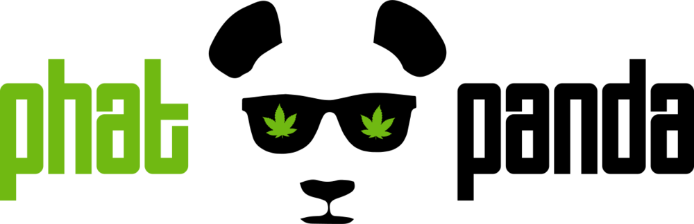 Phat Panda Cannabis Logo Clipart (1000x324), Png Download