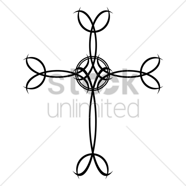 Tribal Cross Tattoo V矢量图形 - Icelandic Magical Staves Clipart (600x600), Png Download