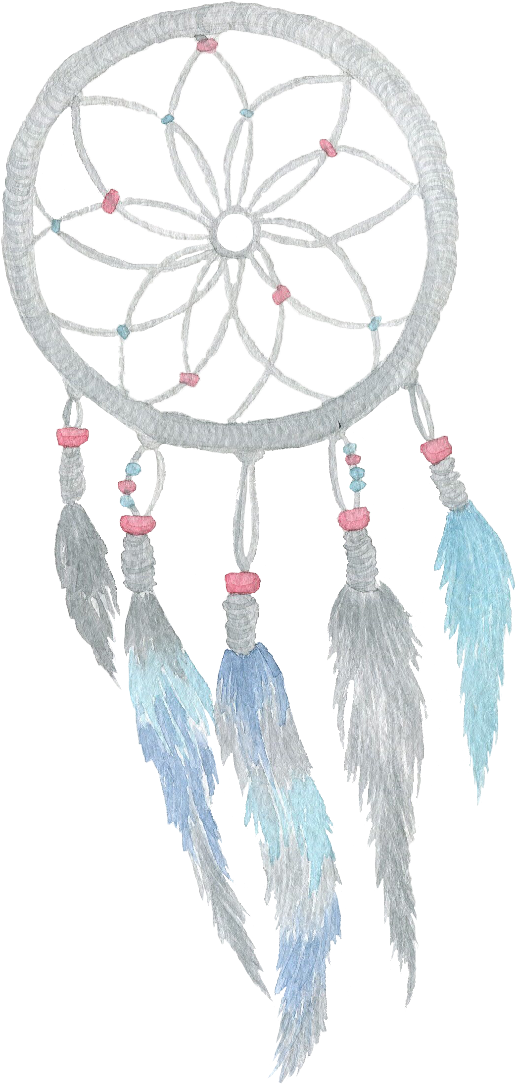 Painting Hand Painted Dream Catcher Handpainted - Once Upon A Time Invitation Boy Birthday Clipart (1236x2310), Png Download