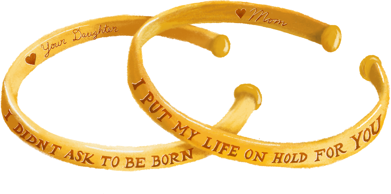 Daughter's Bracelet Gold-plated - Gold Clipart (1603x892), Png Download