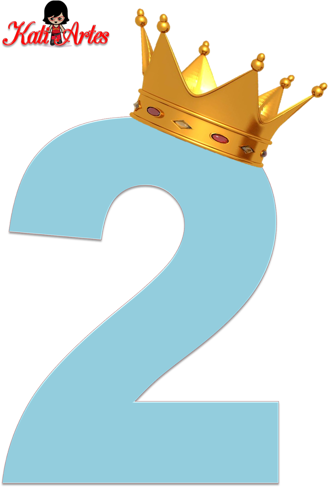 Clip Art Alfabeto De N Meros - Numero 2 Con Corona Png Transparent Png (1097x1600), Png Download