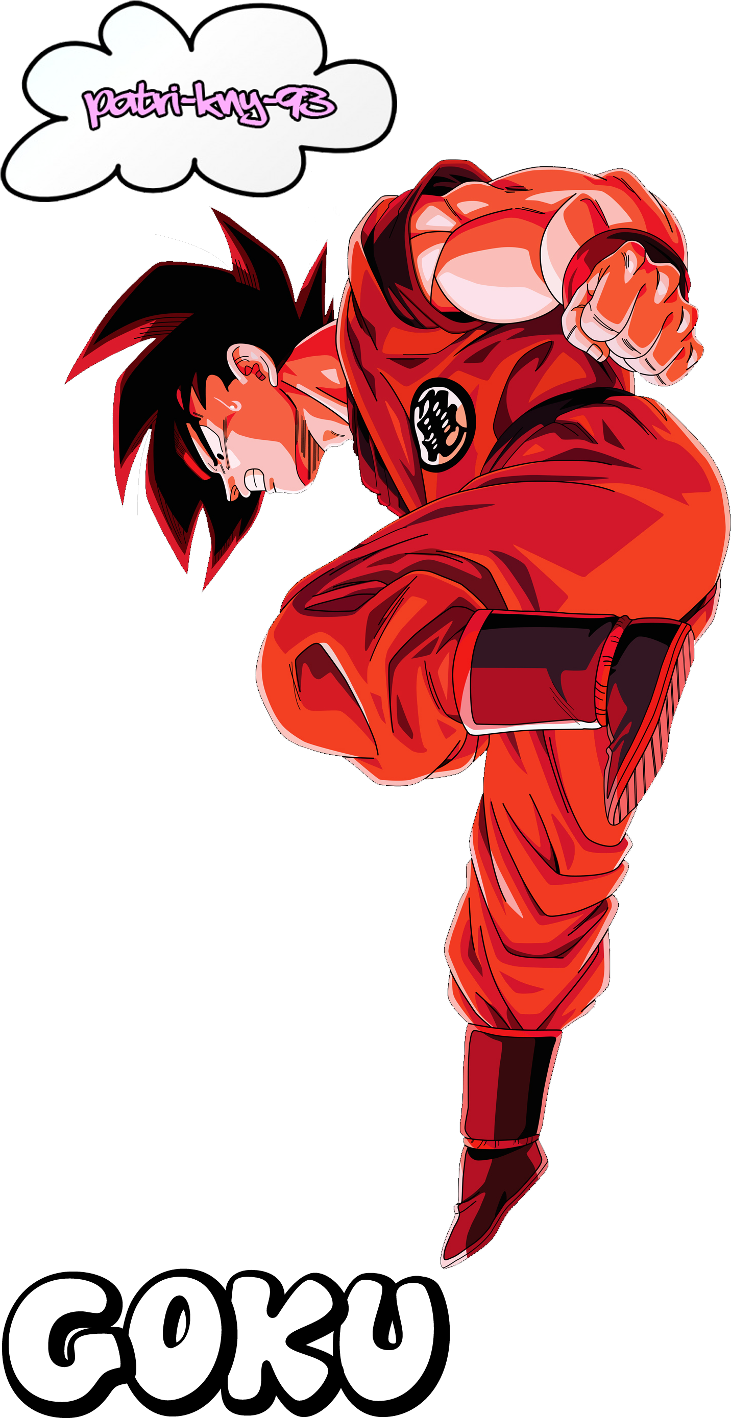 Goku Kaioken4 - Goku Kaio Png Clipart (1942x2912), Png Download