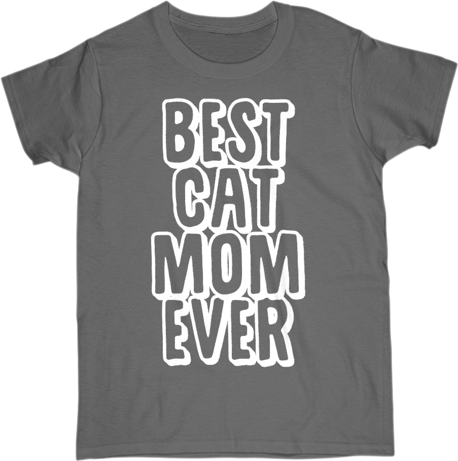 Best Cat Mom Ever Funny Cat Lover Womens S Sleeve Tee - Active Shirt Clipart (903x910), Png Download