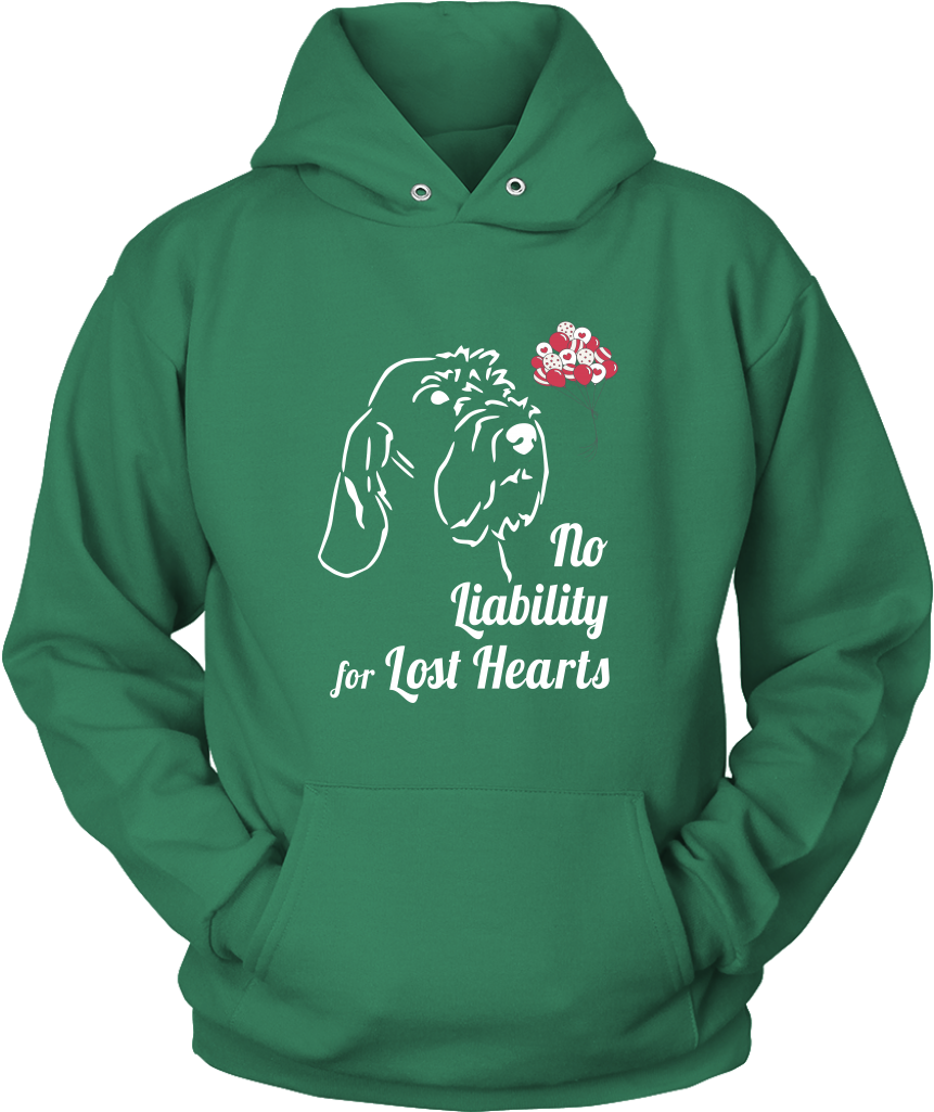 Spinone Italiano No Liability For Lost Hearts Hoodie, - Sweatshirt Clipart (861x1025), Png Download