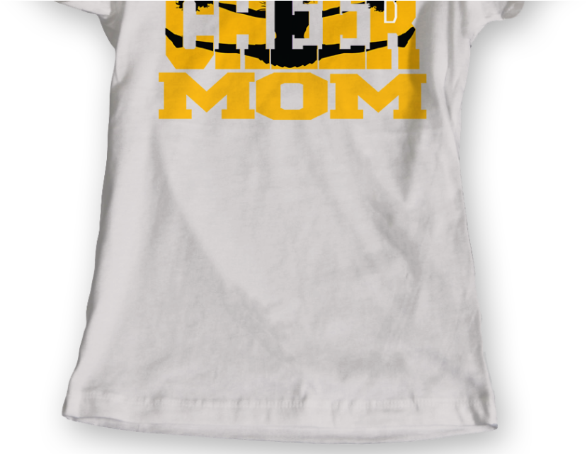Women Crew Yellow Cheer Mom - Active Shirt Clipart (1140x640), Png Download