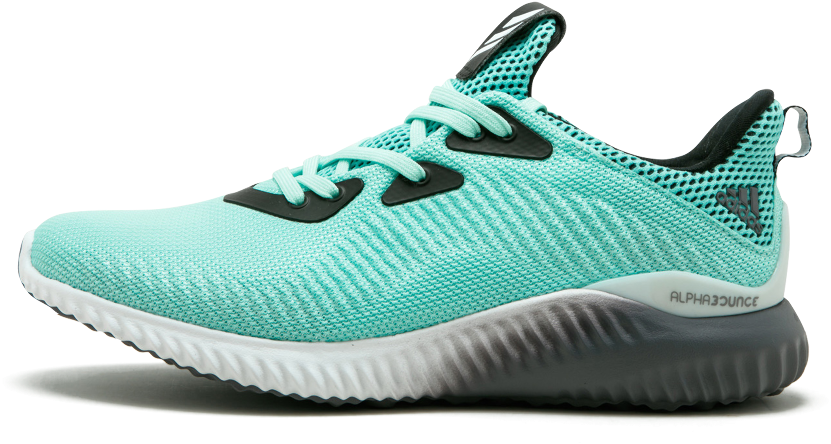 Adidas Alpha Bounce 1w Beige / Teal / White 20116 Qh - Shoe Clipart (1000x600), Png Download