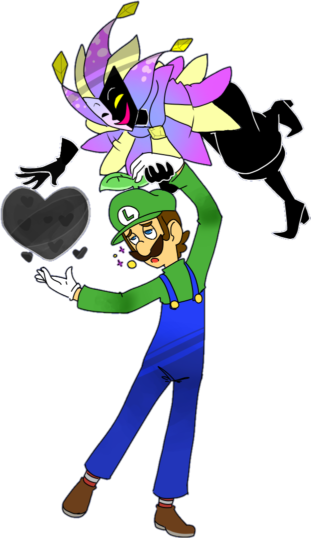 Here Some Super Paper Mario Drawings For You Guys Dimentio - Luigi Dimentio Paper Mario Clipart (1000x1142), Png Download