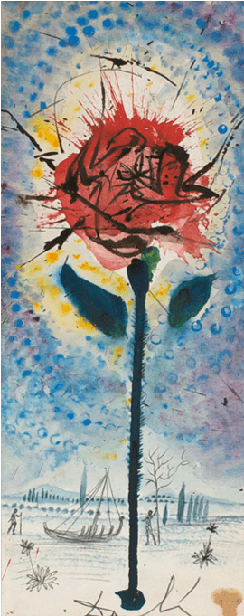 Salvador Dali - Salvador Dali Christmas Cards Clipart (500x680), Png Download