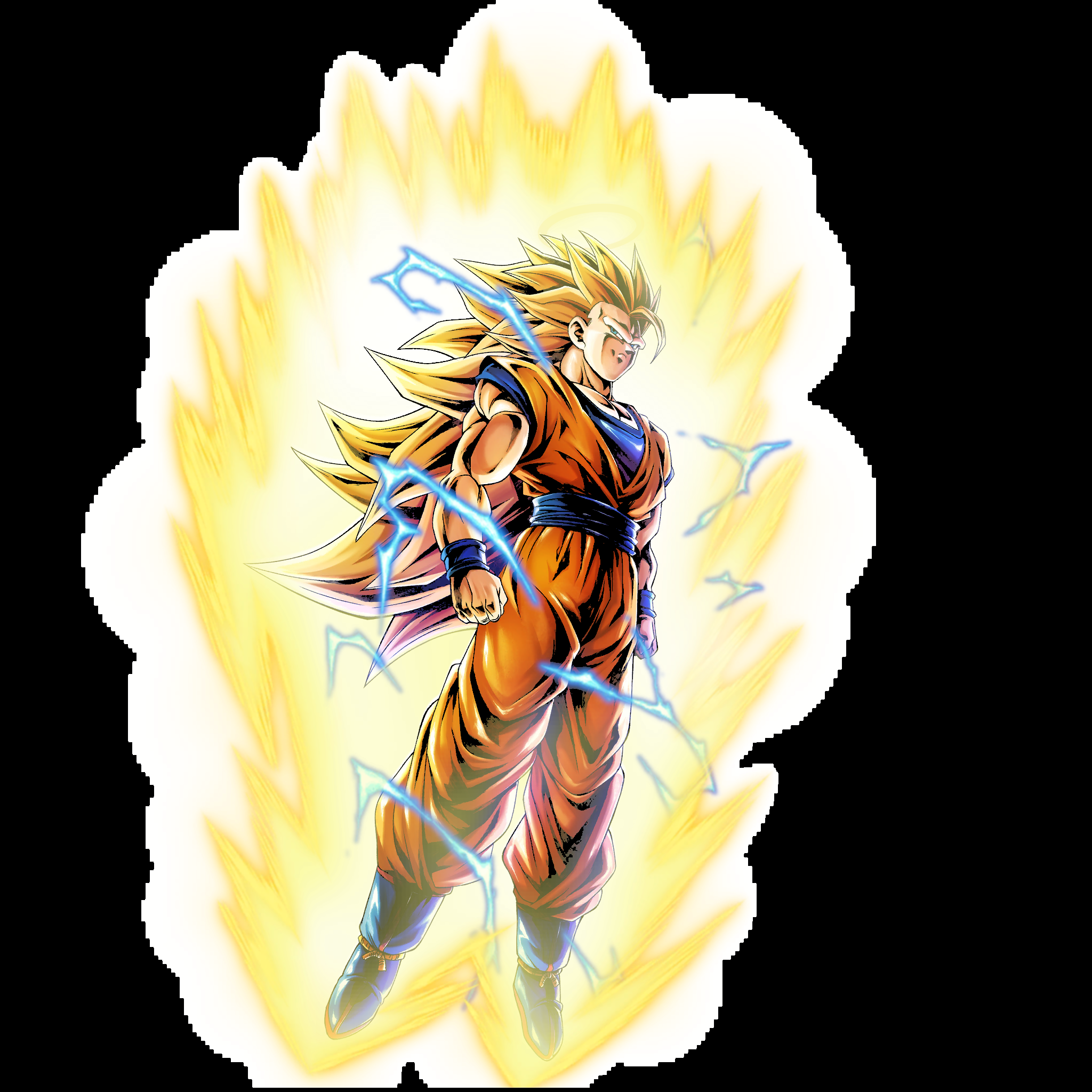 Teamgoku Ssj3 Aurora Amoled Wallpaper - Goku Ssj3 Clipart (2048x2048), Png Download