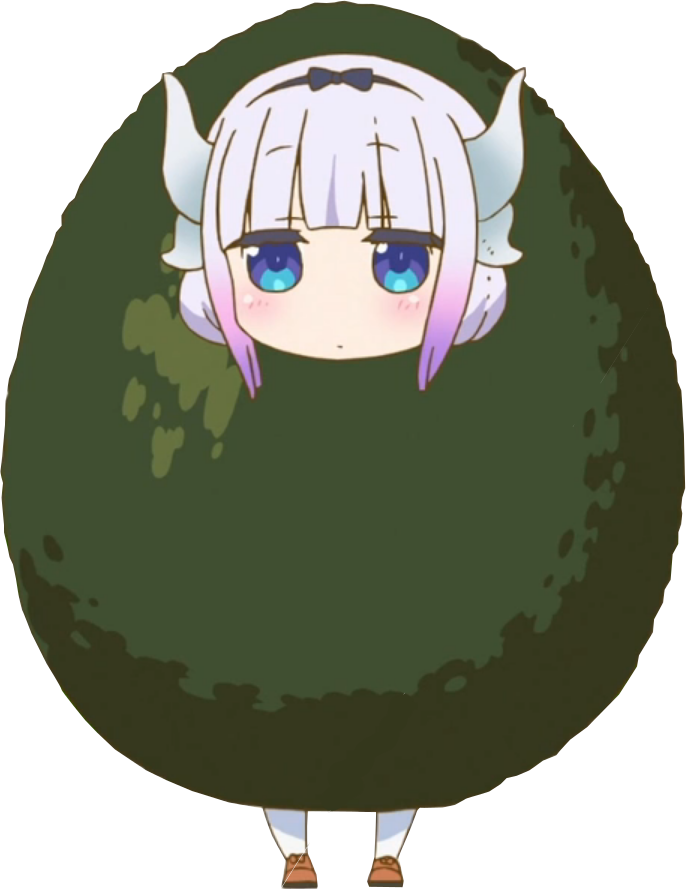 This Is Avocado Kanna Of Good Vibes Reblog To Stop - Miss Kobayashi's Dragon Avocado Clipart (686x889), Png Download