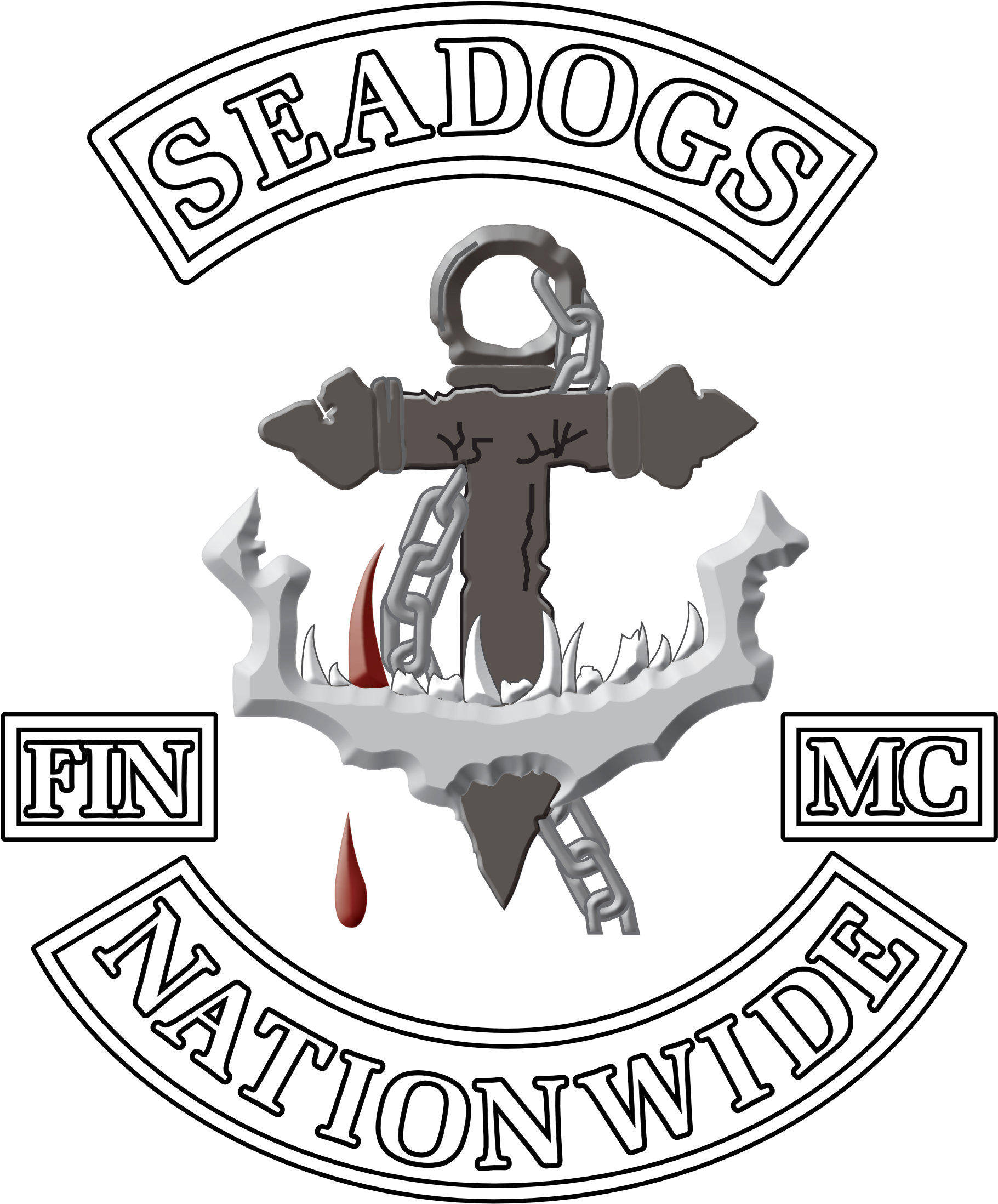 Seadogs Motorcycle Club Support Sailor Bikers - Emblem Clipart (2000x2365), Png Download