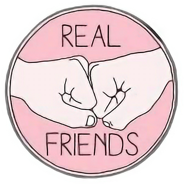 Finest Realfriends Real Friends Tumblr Papaya With - Real Friends Logo Clipart (596x596), Png Download