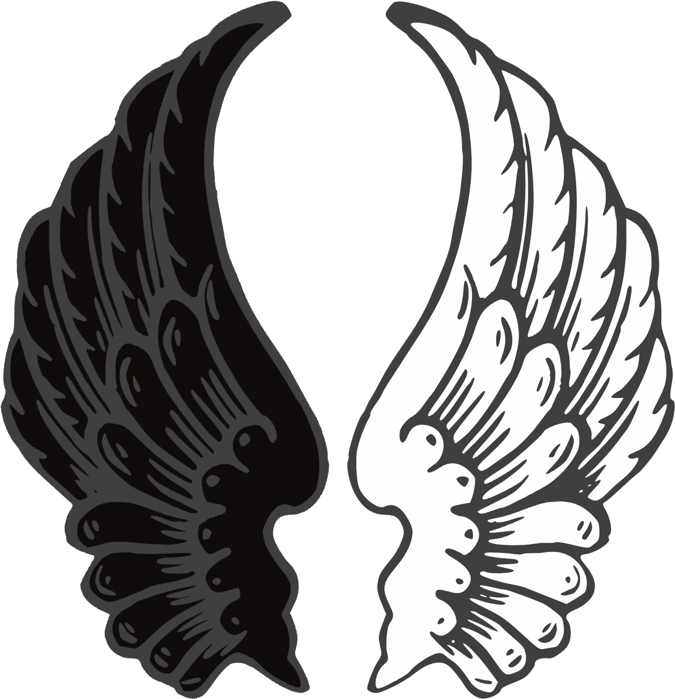 Angel Wings Clipart (1559x1562), Png Download