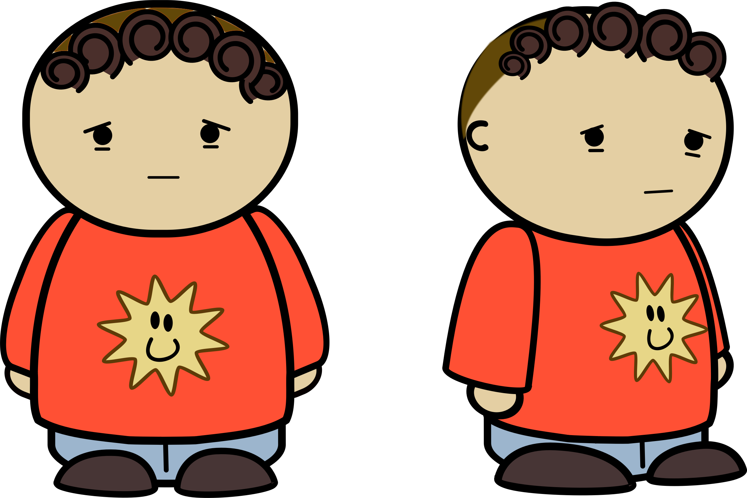 This Free Icons Png Design Of Miserable - Angry Cartoon Kid Clipart (2399x1600), Png Download