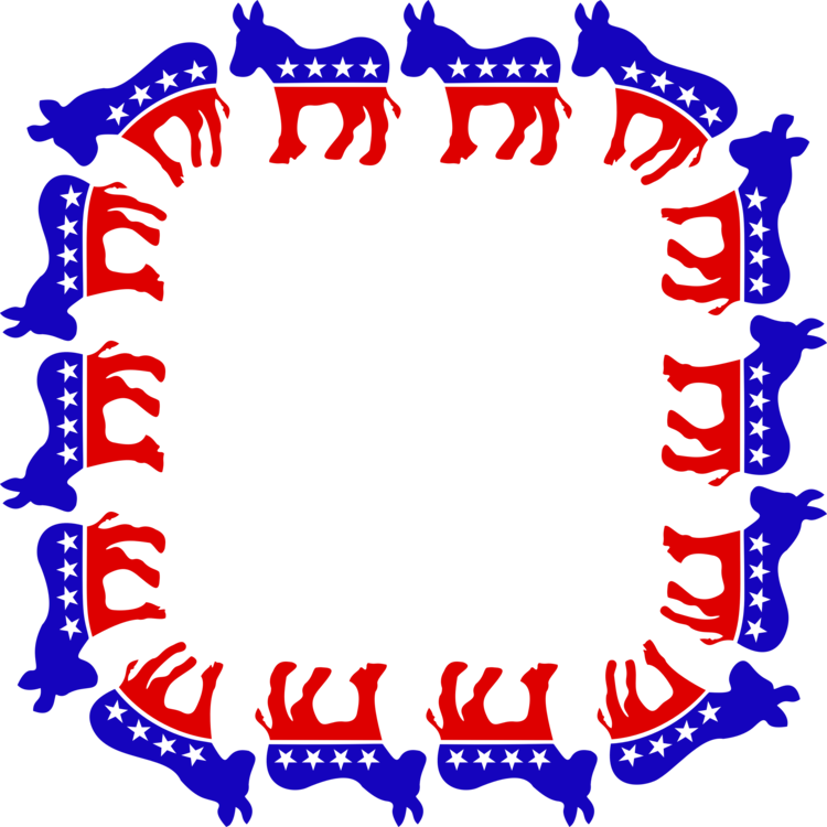 Democratic Party Donkey United States Of America Apple - Democrat Donkey Clipart (750x750), Png Download