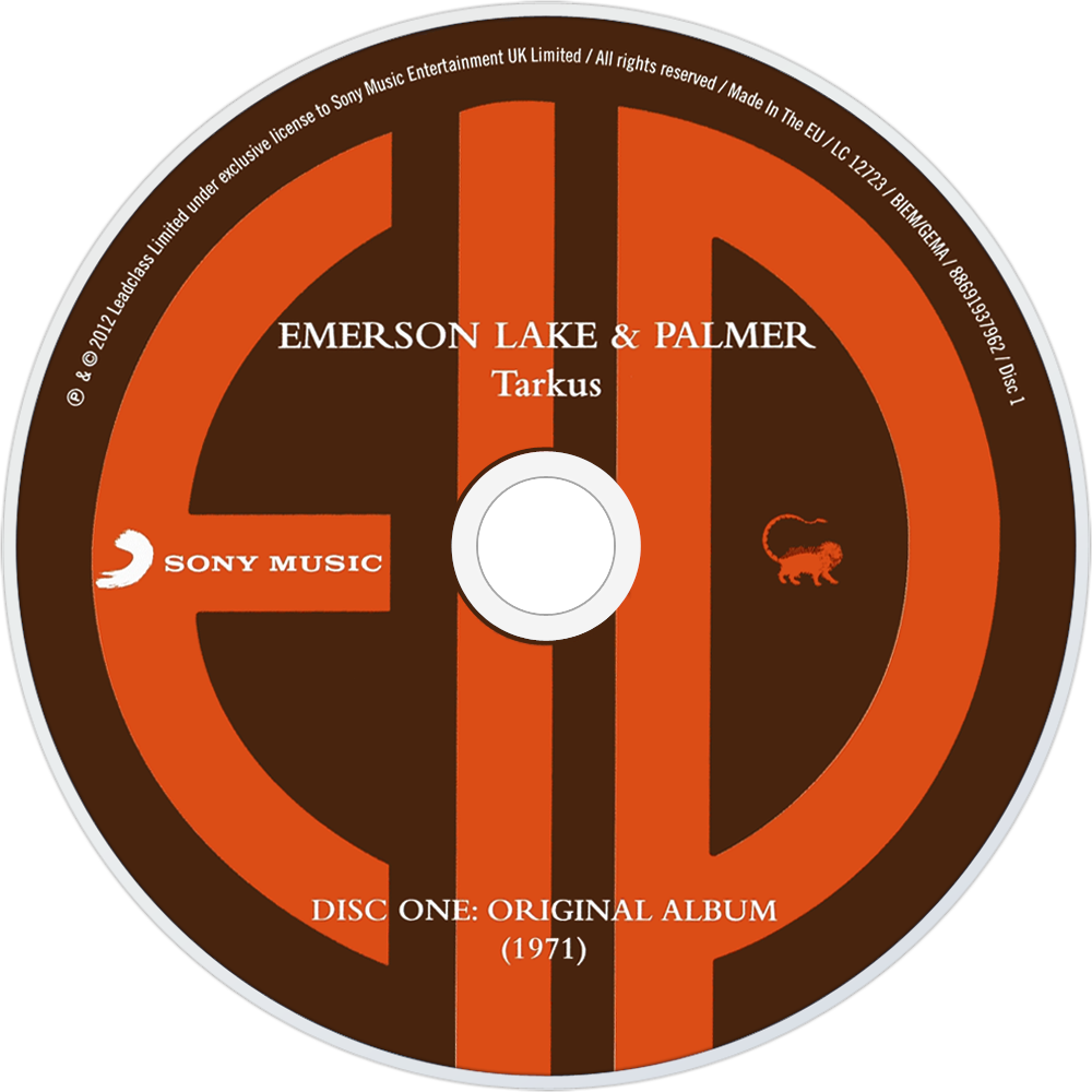 Emerson, Lake & Palmer Tarkus Cd Disc Image - Enjoi Rasta Panda Clipart (1000x1000), Png Download