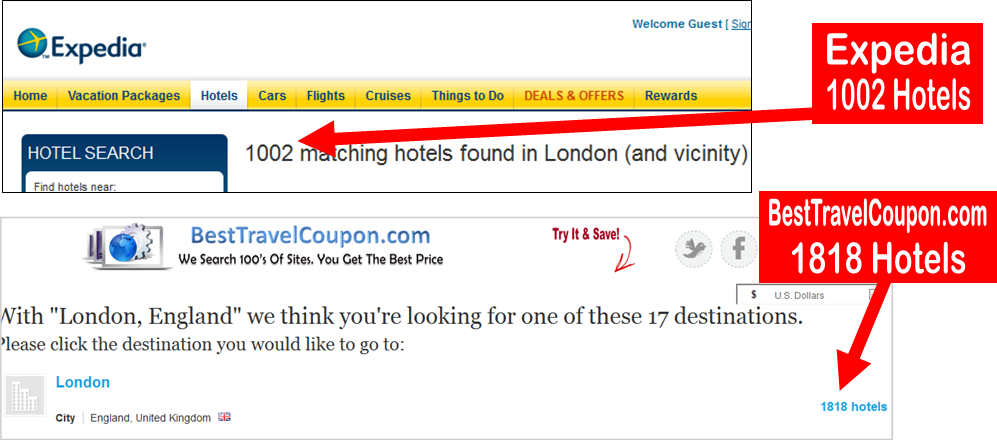 Besttravelcoupon Has More Hotels - Expedia Clipart (997x440), Png Download