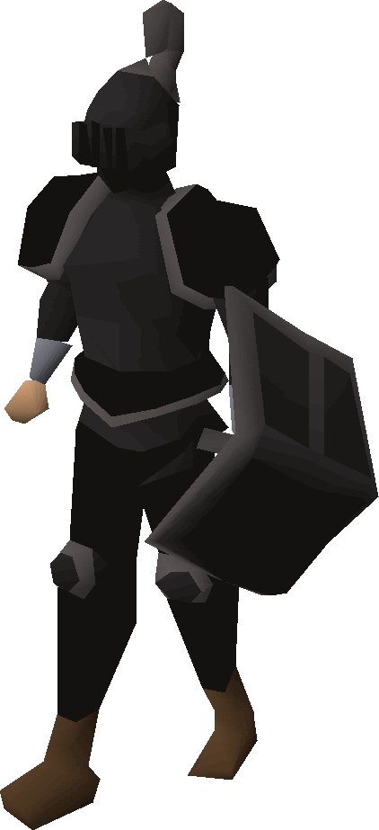 Black Trimmed Armour Old School Runescape Wiki Fandom - Iron Trimmed Set Osrs Clipart (422x923), Png Download