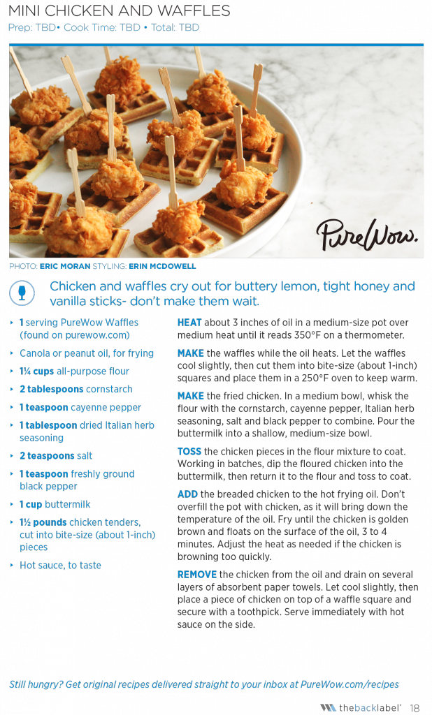 Mini Chicken And Waffles From Purewow - Purewow Clipart (618x1024), Png Download