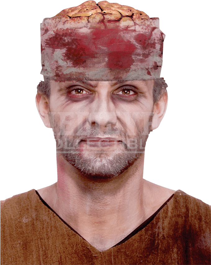 Adult Bloody Brain Headpiece Clipart (850x850), Png Download