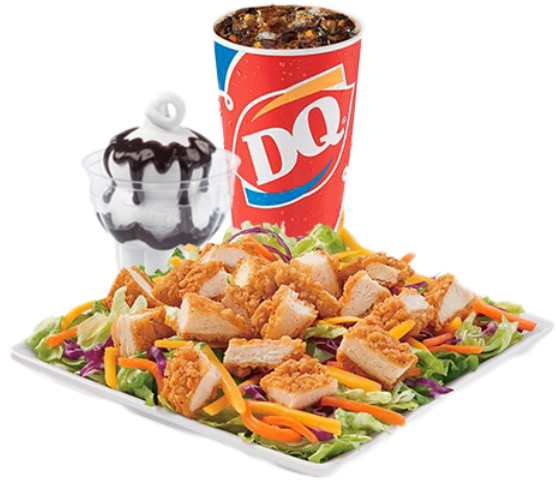 Crispy Chicken Salad Lunch - Dairy Queen 5 Dollar Salad Clipart (564x600), Png Download