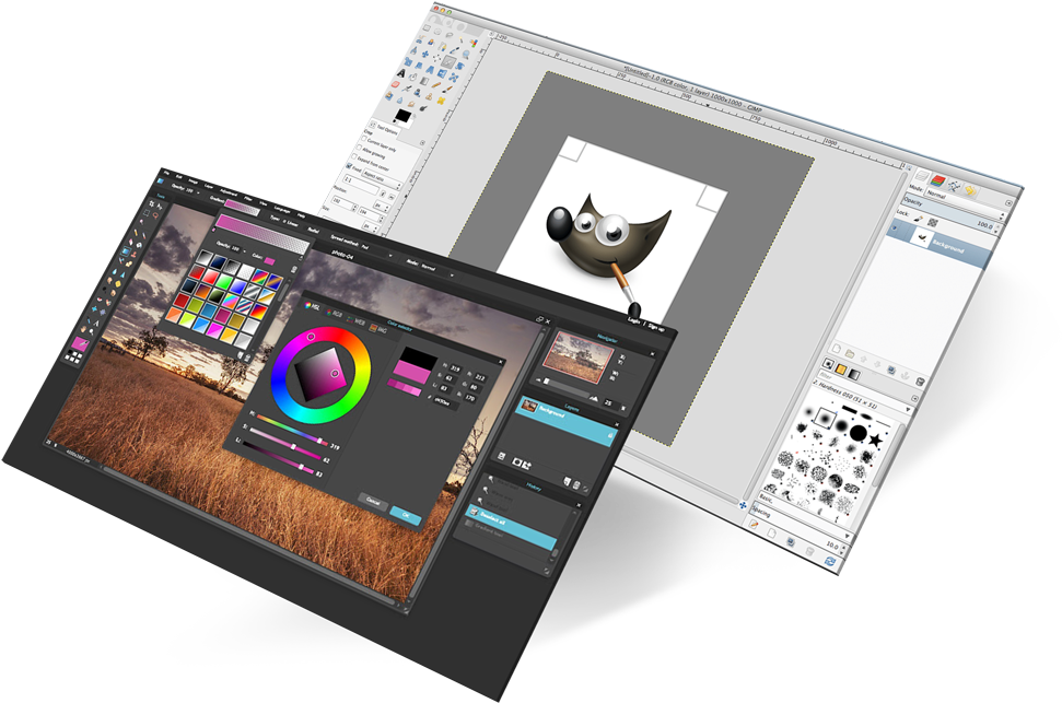 You Can Use Free Software Like Gimp Or Online Editors - Gimp Clipart (980x642), Png Download