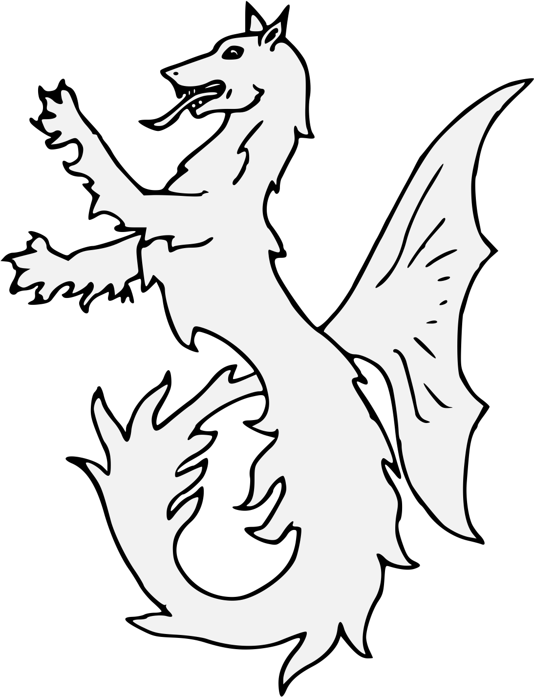 Sea Wolf Heraldry , Png Download - Cartoon Clipart (1093x1427), Png Download