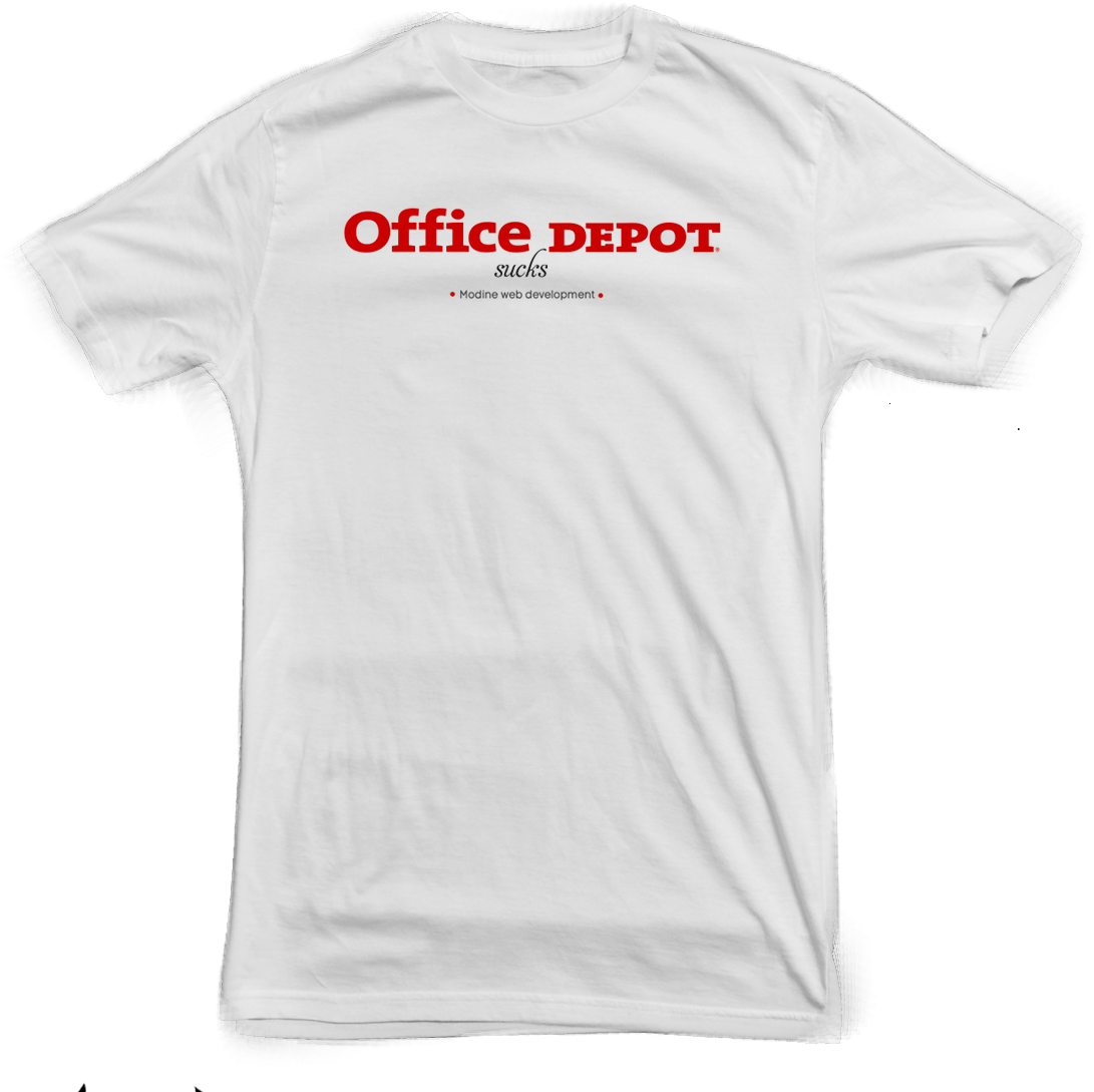 Office Depot Sucks T Shirt - Office Depot Clipart (1100x1132), Png Download