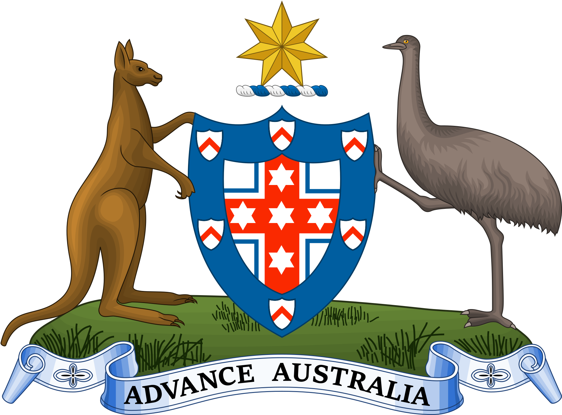 Svg Freeuse Coat Of Arms Australia Wikipedia Svg - Australian Coat Of Arms Clipart (2000x1516), Png Download