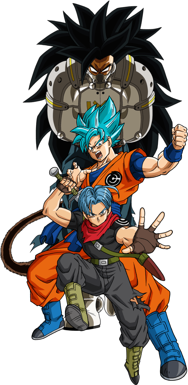 Son Goku Android 21 Android 16 Trunks Beat Evil Saiyan - Dragon Ball Super Heroes Kanba Clipart (620x1270), Png Download