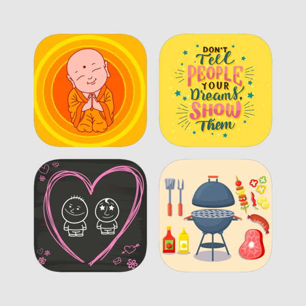 Premium Buddha & Motivational Stickers Pack 4 - Illustration Clipart (630x630), Png Download