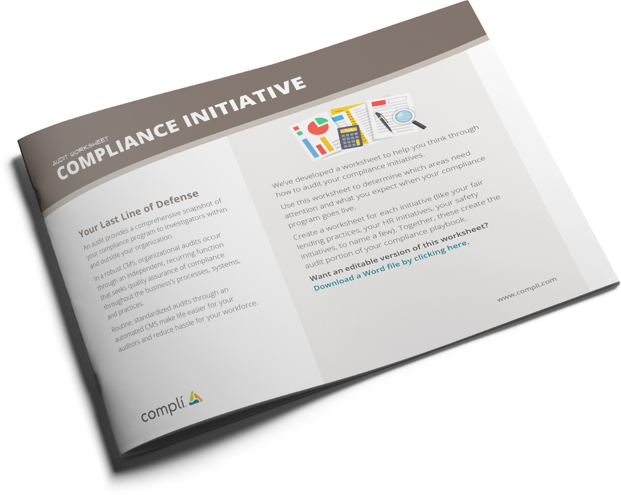 Audit Compliance Initiative Worksheet Cover - Graphic Design Clipart (2090x1664), Png Download