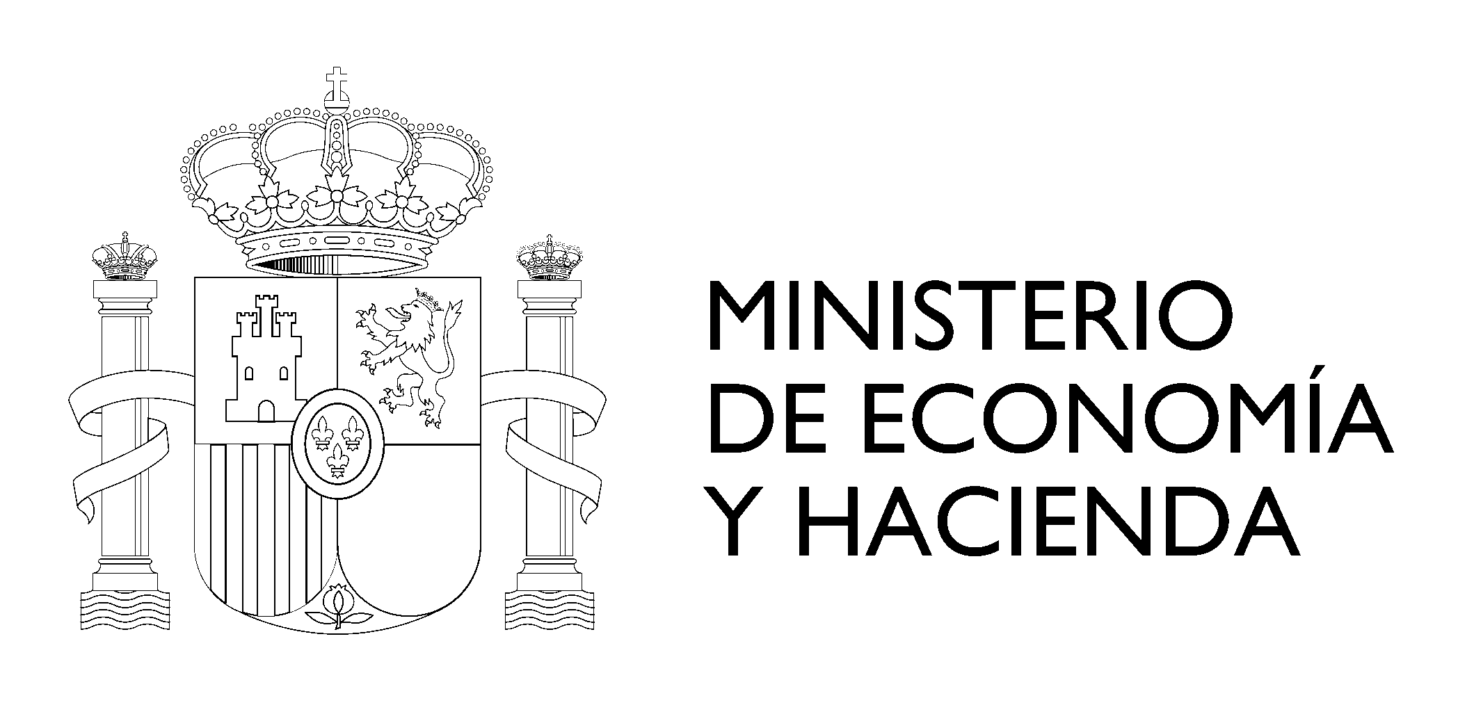 Ministerio De Economia Y Hacienda Logo Black And White - Government Of Spain Clipart (2400x2400), Png Download