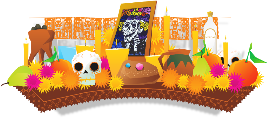 Altar De Muertos Png - Altar Dia De Muertos Png Clipart (923x425), Png Download