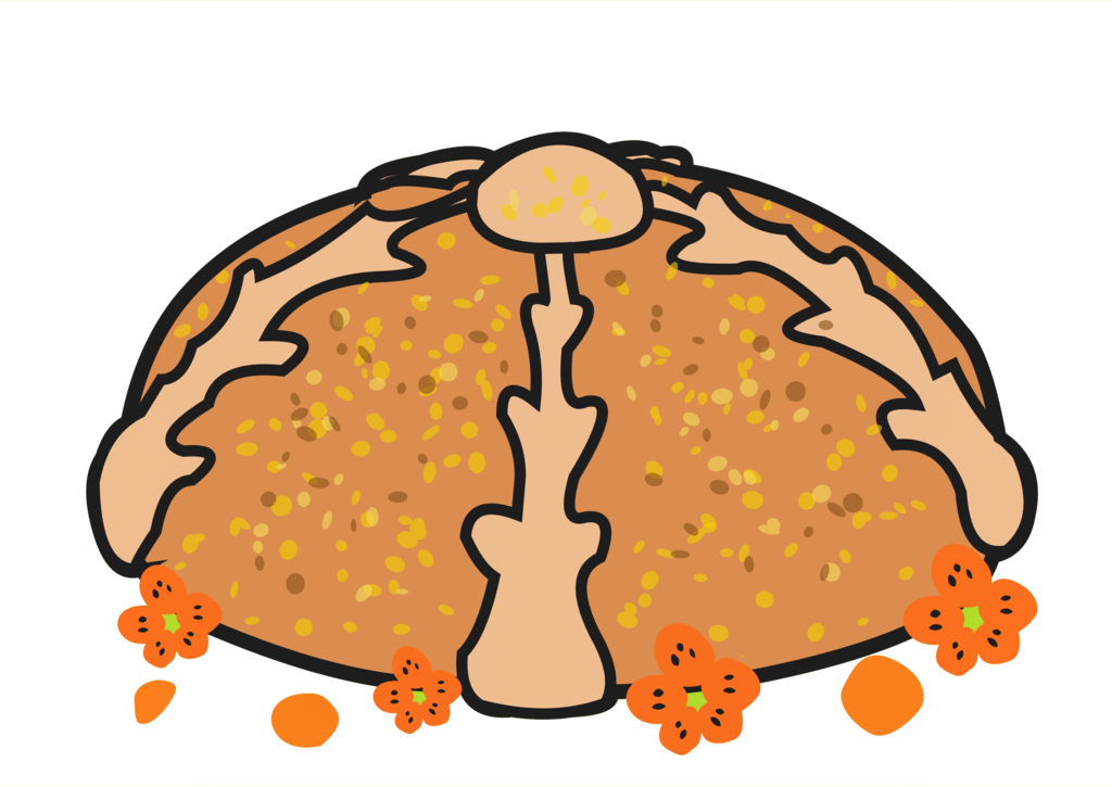 Pan De Muerto - Pan De Muerto Clip Art - Png Download (1024x725), Png Download