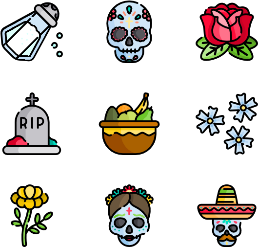 Día De Muertos - Dia De Muertos Icono Clipart (600x564), Png Download