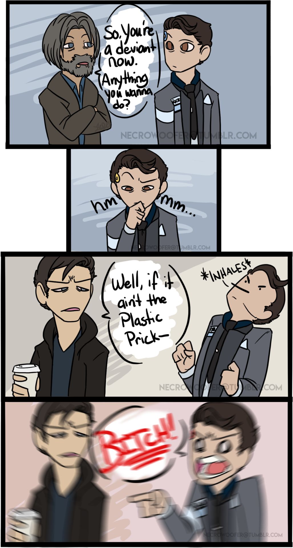 References To Serial Killers In Marilyn Manson Songs - Detroit Become Human Fancomic Clipart (1054x1920), Png Download