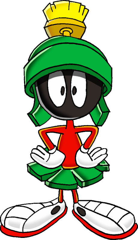 Marvin Looking Serious - Marvin The Martian Clipart (460x800), Png Download