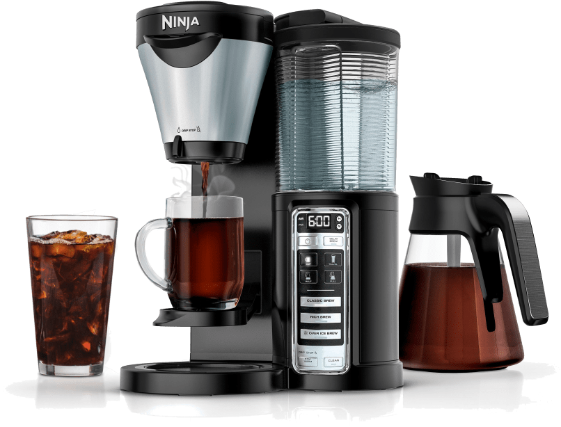 Ninja Hot And Iced Coffee Maker With Auto Iq One Touch - Ninja Coffee Brewer With Auto Iq Clipart (864x864), Png Download