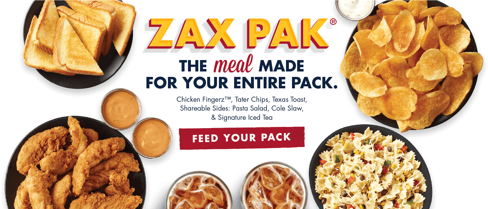 Zaxby's Restaurant Jobs And Career Opportunities In - Zaxby's Family Pack Clipart (2006x730), Png Download