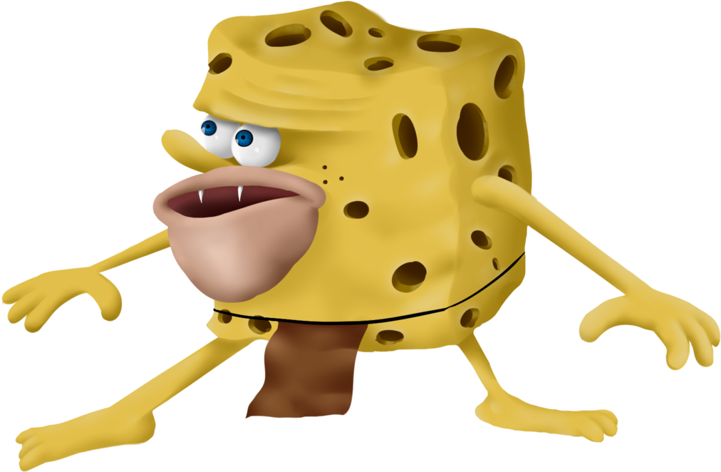 Aesthetic Spongebob Meme Wallpaper - Bob Esponja Cavernicola Png Clipart (1024x689), Png Download
