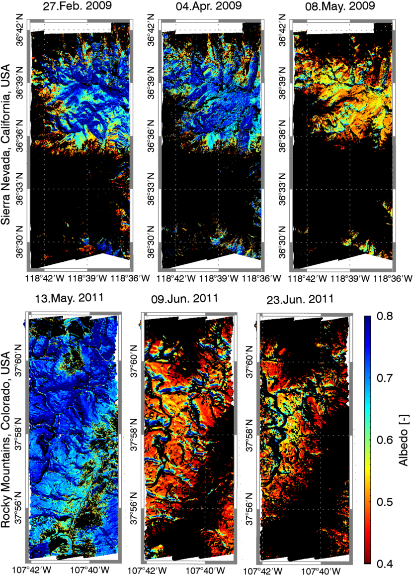 Maps Of Optical Snow Properties In The Sierra Nevada - Graphic Design Clipart (850x1186), Png Download