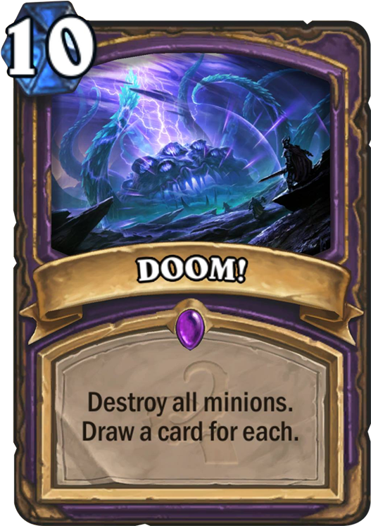 Doom Card - Doom Hearthstone Card Clipart (567x811), Png Download