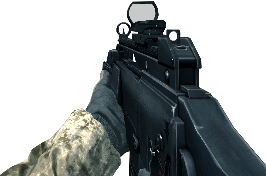 G36c Red Dot Sight Cod4 - Call Of Duty Clipart (877x581), Png Download
