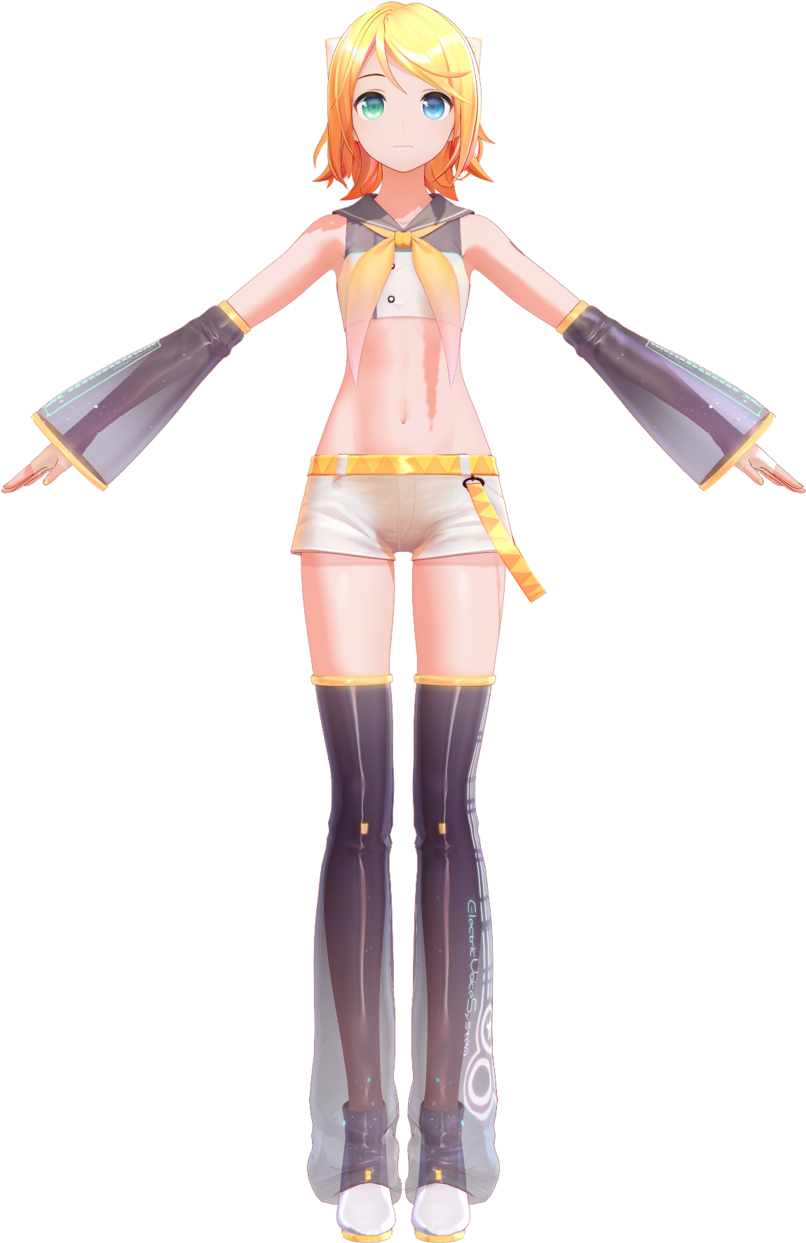 Rin Kagamine 10th Anniversary Model By Yyb , Png Download - Rin Mmd Model Clipart (1150x1772), Png Download
