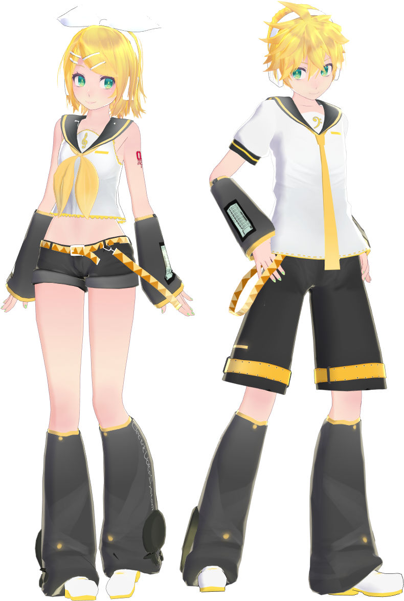 Jiyurun Tda Rin & Len [ended] - Cosplay Clipart (849x1200), Png Download