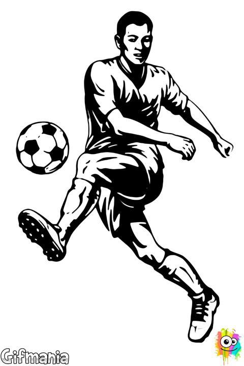 Soccer Player Footballplayer Arts - Jugador De Futbol Dibujo Clipart (480x720), Png Download