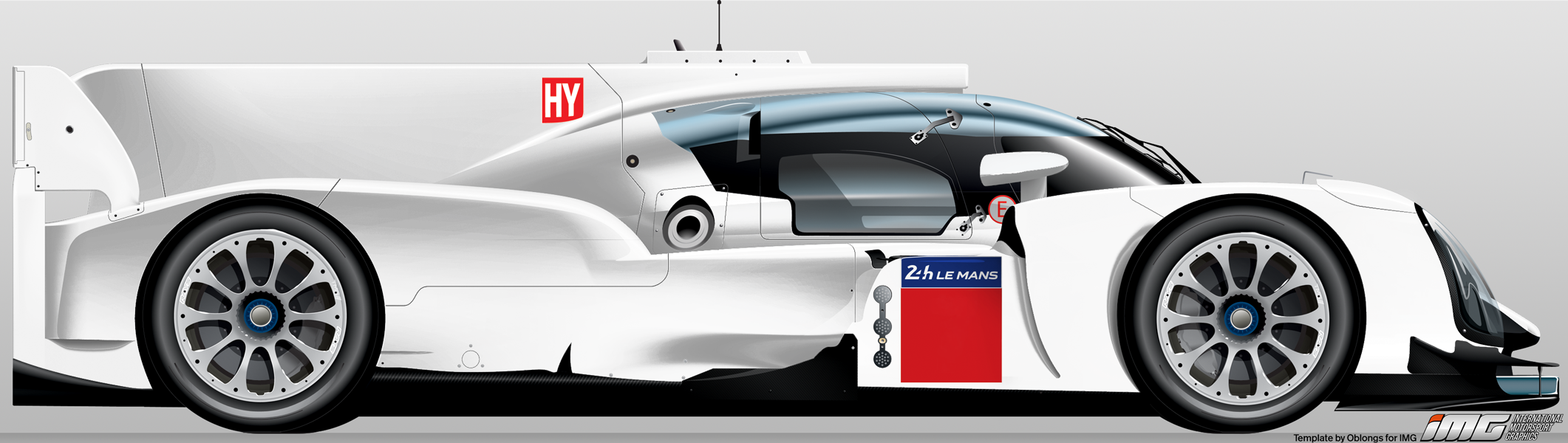 Nippon Prototype Challenge - Wec Car Template Transparent Clipart (2122x600), Png Download