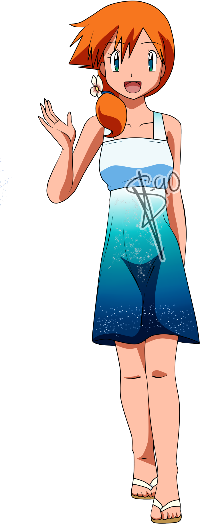 Misty In Tumblr O754ebfwsw1r3s3m2o2 1280 From Pokeshipping - Pokemon Misty The Dress Clipart (975x1920), Png Download
