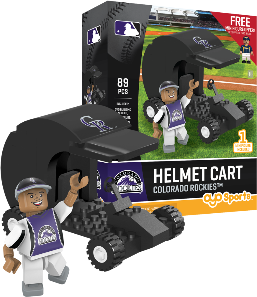 Mlb Colorado Rockies Helmet Cart - Colorado Rockies Clipart (1024x1024), Png Download